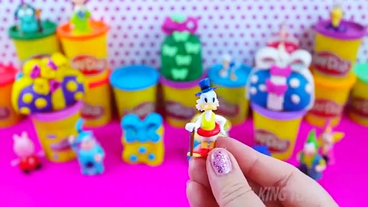 play doh toy surprise eggs barbie peppa pig play doh donald duck uncle scrooge disney toys toy