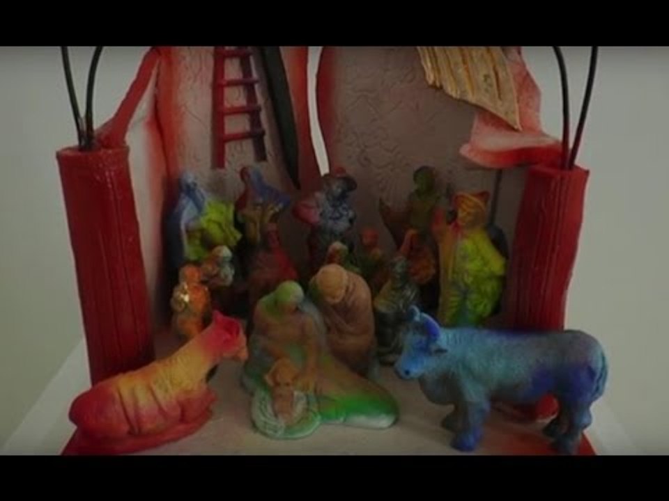 Napoli - Mostra di presepi di Giosetta Fioroni (30.12.15)