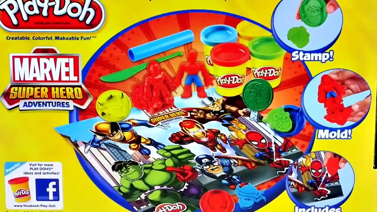 SUPER HERO ADVENTURE Play Doh Iron Man Captain America Spider-Man Thor How To Create Super