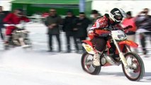 Isparta Kar Üstünde Motosiklet Yarışı