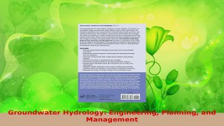 Read  Groundwater Hydrology Engineering Planning and Management Ebook Free