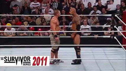 The Rock attack on Jhon Cena - All About WWE