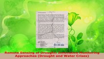 Download  Remote Sensing of Drought Innovative Monitoring Approaches Drought and Water Crises PDF Free