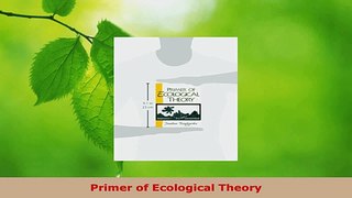 Download  Primer of Ecological Theory Ebook Online