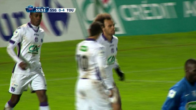 Le but du doublé de Martin Braithwaite contre Sannois Saint-Gratien