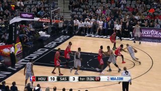 James Harden Elbows Danny Green & Scores | Rockets vs Spurs | January 2, 2016 | NBA 2015-16 Season