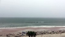 Lightning strikes off Daytona Beach caught on video