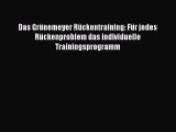 Das Grönemeyer Rückentraining: Für jedes Rückenproblem das individuelle Trainingsprogramm Full