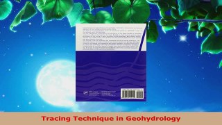 PDF Download  Tracing Technique in Geohydrology PDF Online