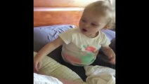 Tot Girl Sneezes, Wipes It On Baby Brother Funny Video