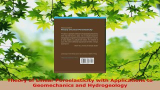 PDF Download  Theory of Linear Poroelasticity with Applications to Geomechanics and Hydrogeology Download Full Ebook