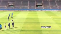 Lionel Messi Scores Amazing long range Goal in Mini Goal While training in Japan - 2015