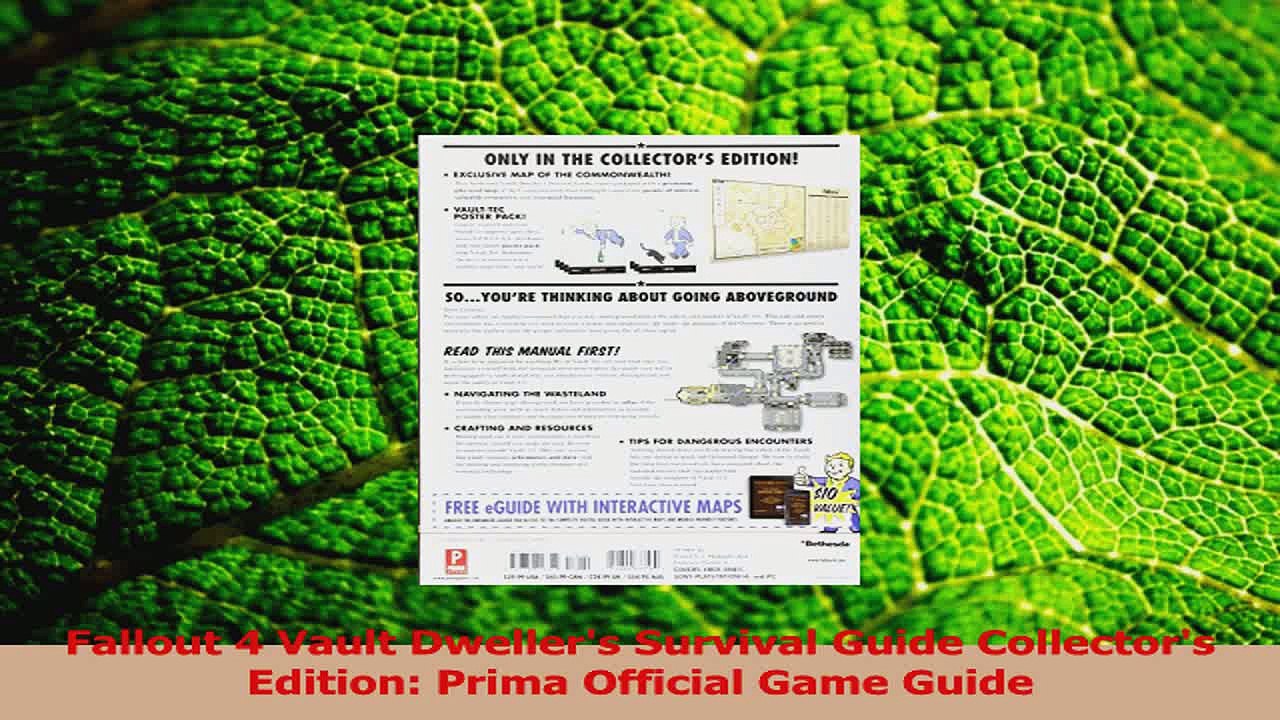 PDF Download  Fallout 4 Vault Dwellers Survival Guide Collectors Edition Prima Official Game Guide Download Online