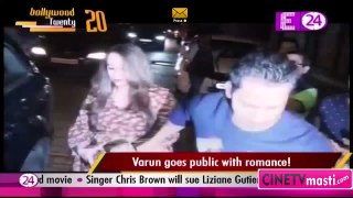 Varun goes public with romance! 5th January 2016 cinetvmasti.com