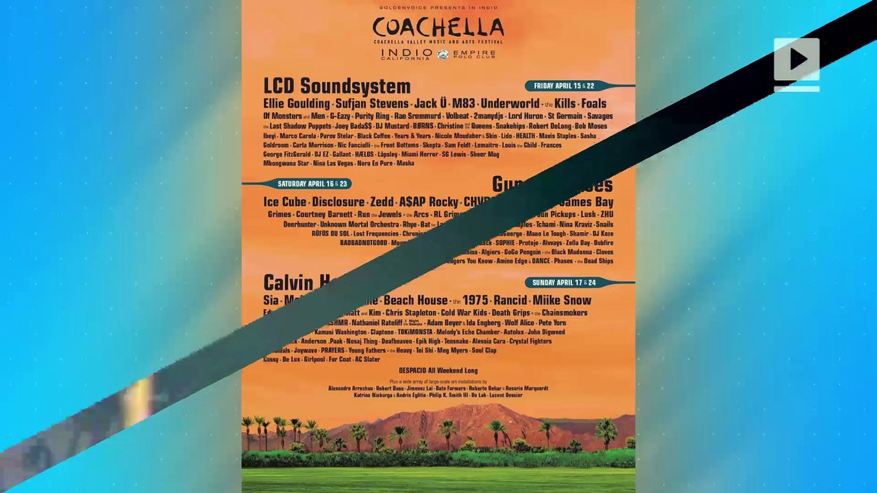 Coachella: Guns N' Roses, LCD Soundsystem, Calvin Harris Lead Lineup