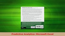 PDF Download  Predictive Analytics Microsoft Excel Read Online