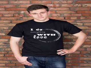 Приличный подарок на все случаи жизни - Футболка мужская с вашим текстом With love в г. Краснодар