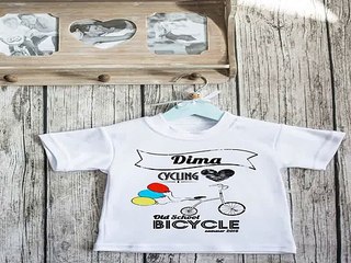 Стильный подарок на день рождения - Футболка детская с вашим текстом Bicycle в г. Самара