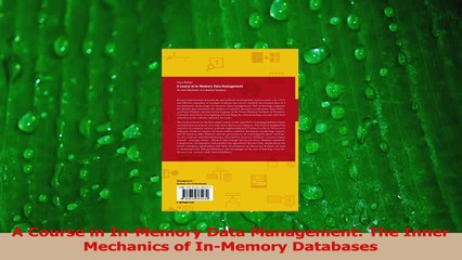 PDF Download  A Course in InMemory Data Management The Inner Mechanics of InMemory Databases PDF Online