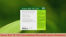 PDF Download  Exam Ref 70532 Developing Microsoft Azure Solutions Read Online