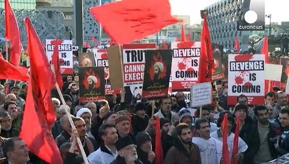 Cientos de iraníes se manifestaron en Teherán en un acto de repulsa contra la familia real saudí