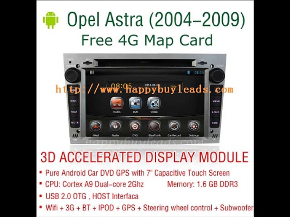 Opel Astra Car Audio System Android DVD GPS Navigation Wifi