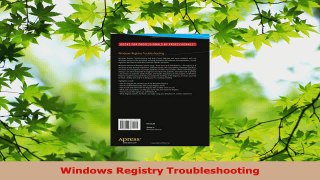 Read  Windows Registry Troubleshooting EBooks Online
