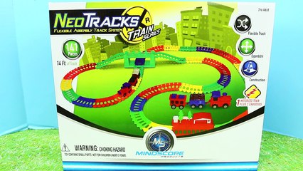 Neo Tracks Train Series Peppa Pig and George Pig Fall Off the Train with Daddy Pig Toy Review