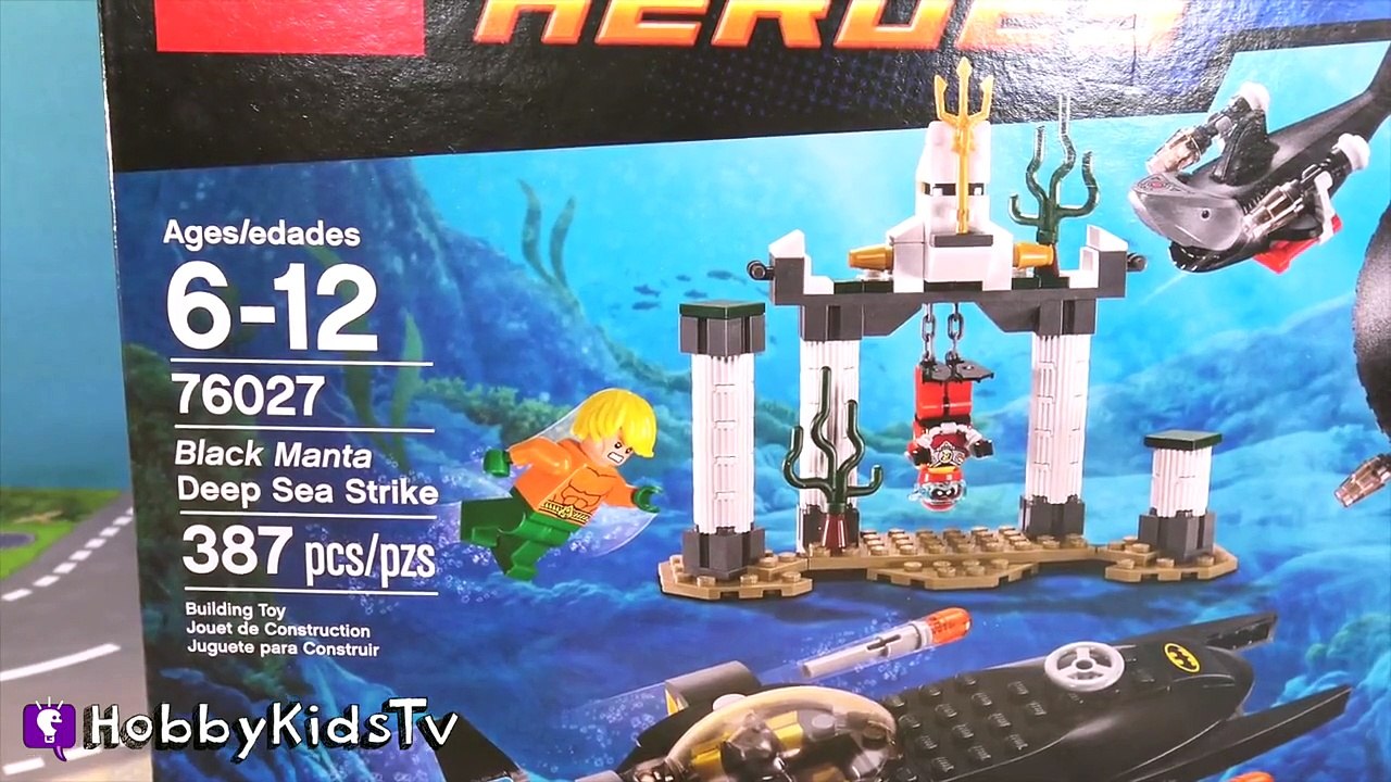 BLACK MANTA Capture Robin! Shark Attack Batman Explosion + Spongebob By HobbyKidsTV