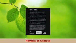 Download  Physics of Climate Ebook Online