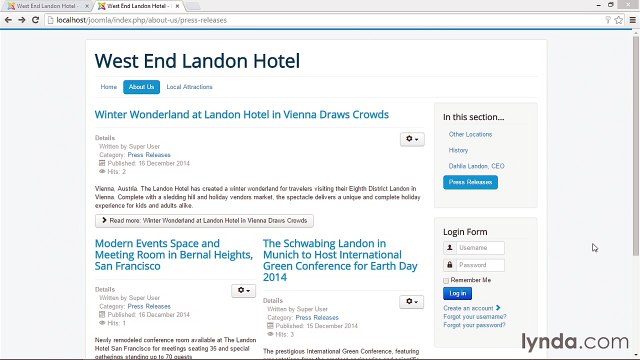 038 Advanced category-blog configuration - Working with Joomla! 3.3