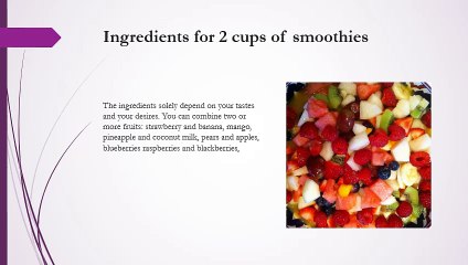 Delices and Gourmandises reveales the fruity smoothie recipe