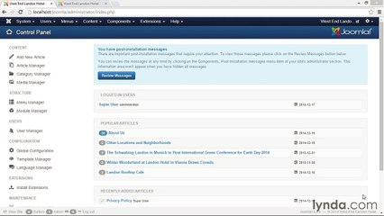 045 'Hidden' menus - Linking to an article that`s not on a menu - Working with Joomla! 3.3