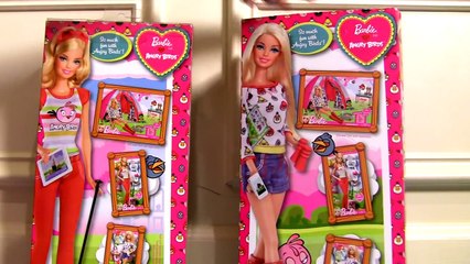 Camper Barbie Loves Angry Birds Camping Fun Playset Muñecas Campamento Campeggio with Bad