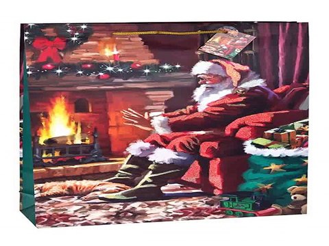 Вот это ВЕЩЬ! подарок на день рождения - Пакет подарочный новогодний У камина в г. Ижевск