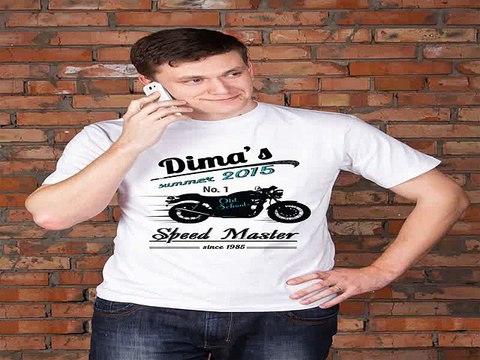 Недорогой подарок на именины - Футболка мужская с вашим текстом Bicycle в г. Новосибирск