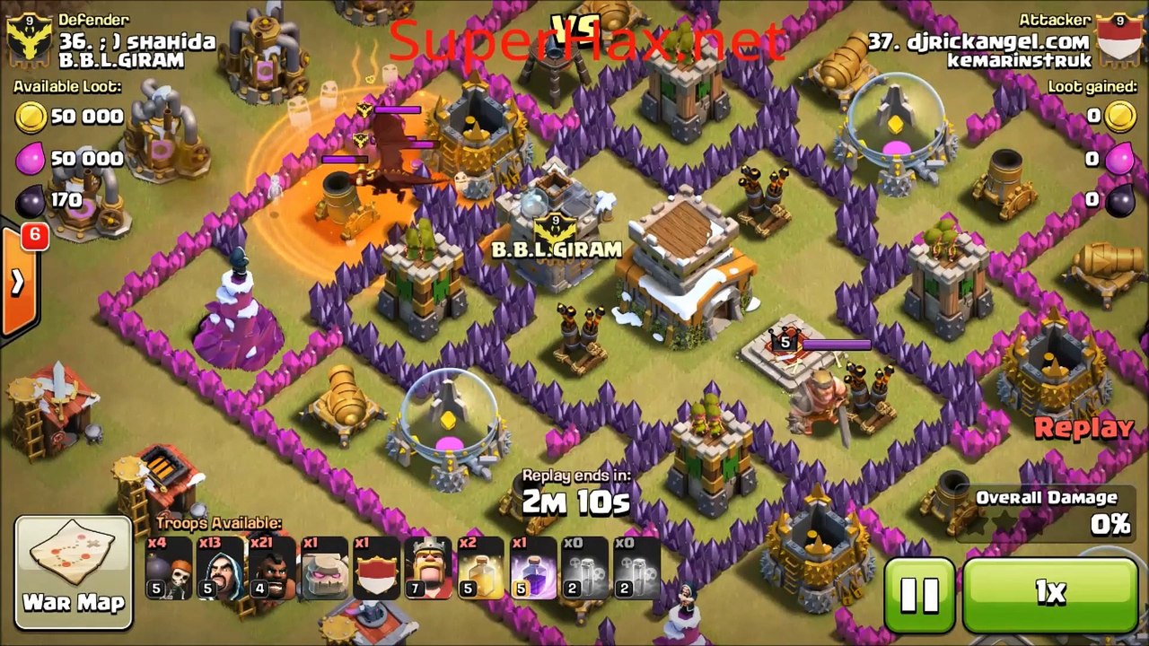 Clash Of Clans | The Best  TH8 Gohog 3 Star War Strategy - 2016