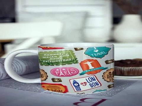 Стильный подарок на все случаи жизни - Кружка с вашим текстом Желаю тебе много путешествий! в г. Волгоград