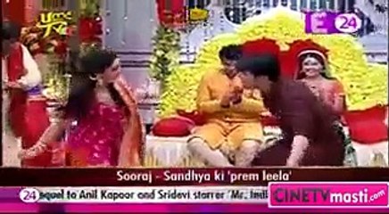 Diya Aur Baati Hum 5th January 2016 Minaxi ne kiya Lalima ke Sungeet mein Daaru pi Kar Funny Dance