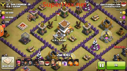 Clash Of Clans |  TH8 Gowi Popular Square Base 3 Star Best Strategy 2016