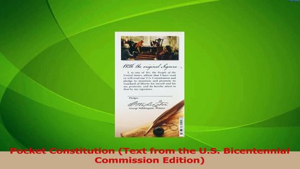 PDF Download  Pocket Constitution Text from the US Bicentennial Commission Edition Download Full Ebook