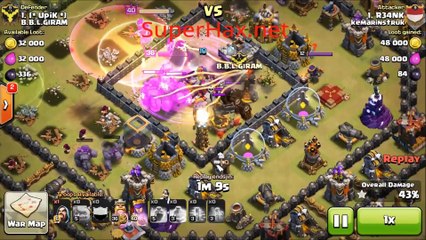 Clash Of Clans | TH10 How to 3 Star Easily  with 7 golem 4 Jump Spell - 2016