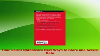 PDF Download  Time Series Databases New Ways to Store and Access Data Download Online