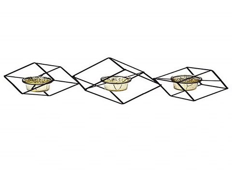 Роскошный и недорогой подарок на день рождения - Подсвечник для 3-х свечей-таблеток Геометрия в г. Оренбург