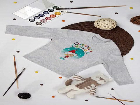 Роскошный и недорогой подарок на именины - Футболка детская с дл. рук. именная Новогодняя семья в г. Ростов-на-Дону