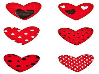 Самый популярный подарок на именины - Набор наклеек Красные сердечки в г. Тольятти