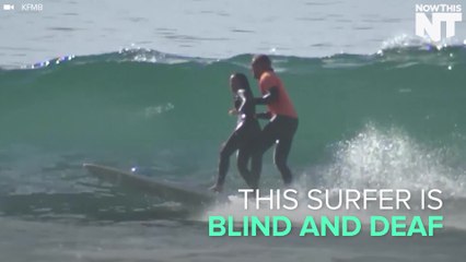 A Deaf-Blind, Harvard-Trained Lawyer Goes Surfing