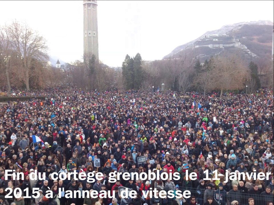 Charlie Hebdo : Grenoble défile après les attentats en janvier 2015