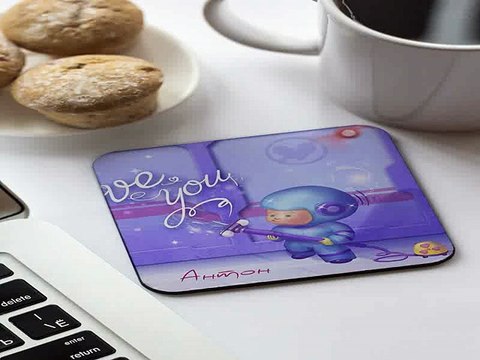 Приличный подарок на все случаи жизни - Подставка под кружку с Вашим текстом Осторожно, любовь в г. Набережные Челны