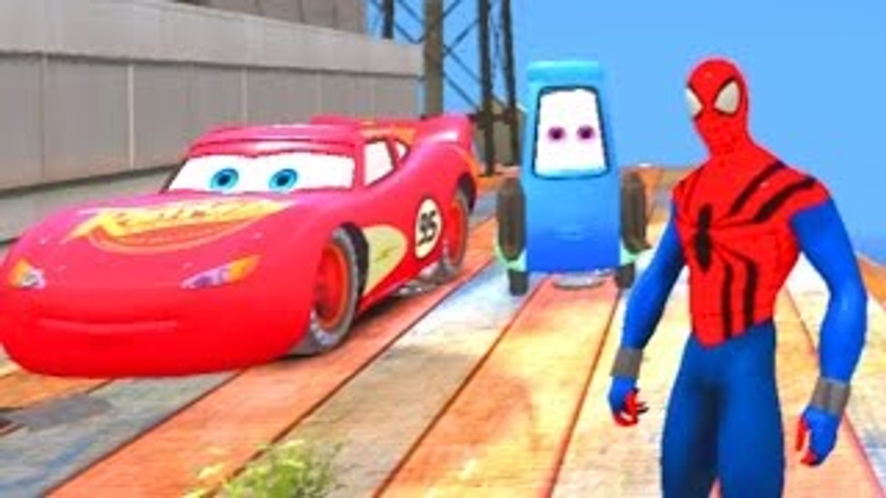 Spiderman Disney Cars Pixar Nursery Rhymes with Lightning McQueen Guido Songs for Children